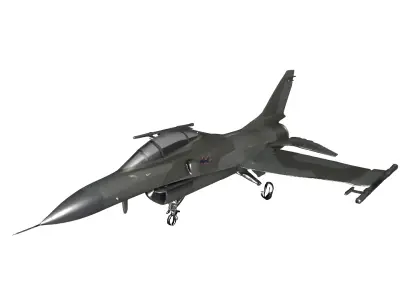 Fighter Jet  Low-poly 3D model buy