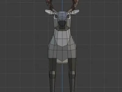 Rudolph the Reindeer Low-poly 3D model
