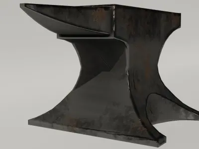 Anvil iron Low-poly 3D model purchase
