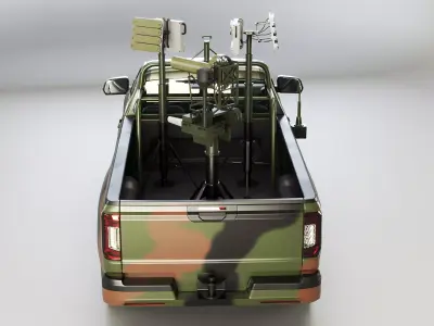 Anti Drone Pickup Truck 3D model