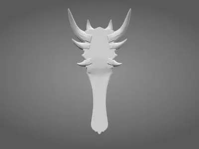 Stylized Oni Demon Mask Dagger Free 3D model
