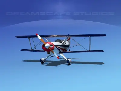Acro Sport II Biplane 3D model by Dreamscape