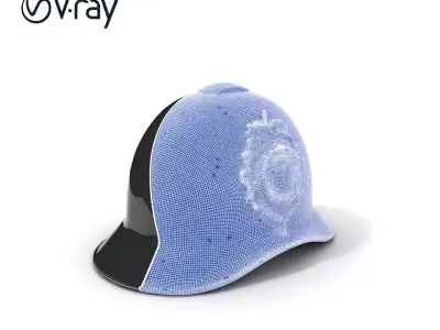 British Bobby Helmet D Model Pack Low-poly 3D model