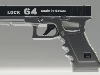 LOCK G64 Semi-Automatic Pistol 3D model