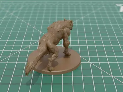 Werewolf RPG Miniature 3D Print STL 3MF Models 3D print model
