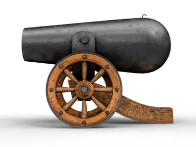 Ancient Medieval Cannon 3D model