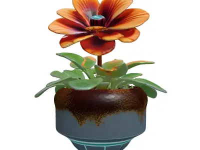 Botanical SciFi Floating Plant 3D model