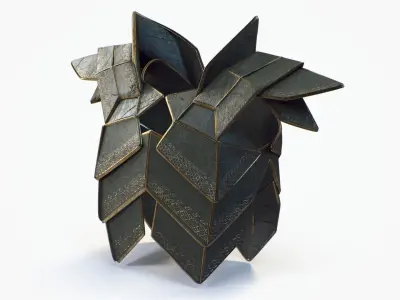 Fantasy Medieval Sharp Plated Armor set 3D model