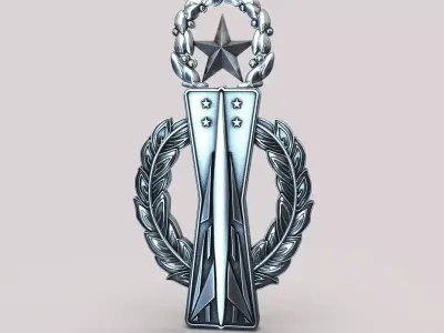 Missile Badge 3D print model