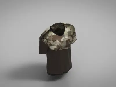 Military Outfit - T-shirt Low-poly 3D model 16