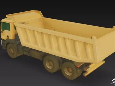 Dump Truck Low-poly 3D model purchase