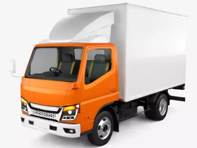 Generic Mini Box Truck Compact Urban Cargo Vehicle 04 3D model