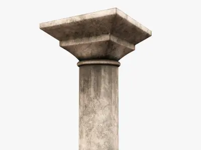 Column old Low-poly 3D model