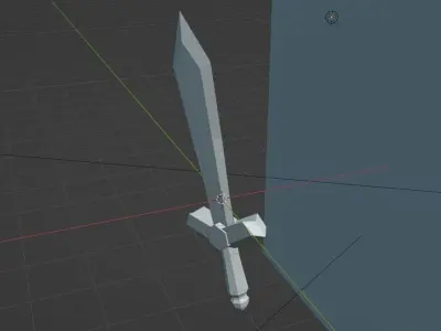Stylized Sword Free low-poly 3D model buy