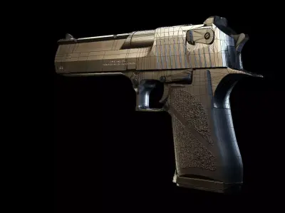 Desert Eagle - Realistic Pistol Low-poly 3D model