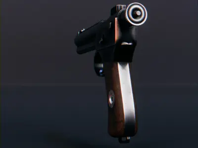 Roth-Steyr M1907 Low-poly 3D model