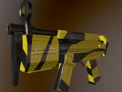Futuristic Msg Low-poly 3D model
