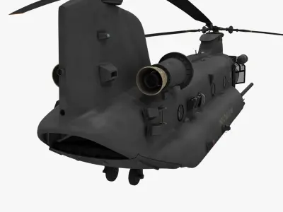 MH 47 Chinook 2 Rigged 3D model