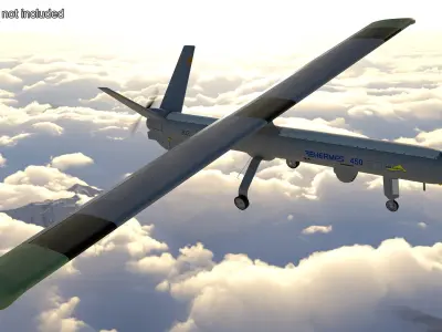 Hermes 450 Multi-Role High Performance Tactical UAS 3D model