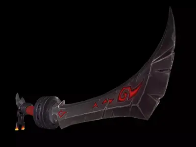 Stylized Sword - Game Ready - Low Poly  - PBR 3D Model Low-poly 3D model