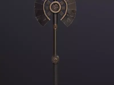 Stylize-Axe 3 sword Low-poly 3D model