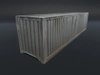Contains shipping containers Low-poly 3D model