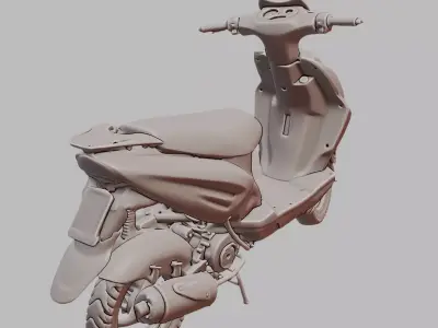 Modern Scooter Two Wheeler Vehicle 3D Printable 3D print model