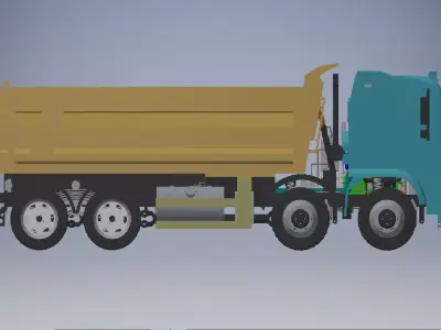 ASSEMBLY CONSTRUCTION DUMP TRUCK 3D model