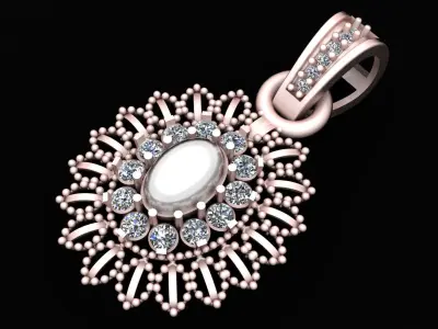 ANTIQUE LUXURY PEAL PENDANT 3D PRINTABLE MODEL  3D print model purchase