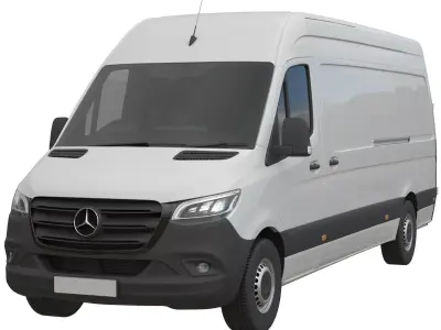 UK  Mercedes-Benz Sprinter Detailed interior Long High Roof 2023 3D model