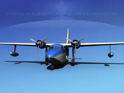 Grumman G-73 Mallard V04 3D model