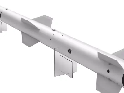 Chinese PL-15 Air-to-Air Missile Upgrade Version 3D model