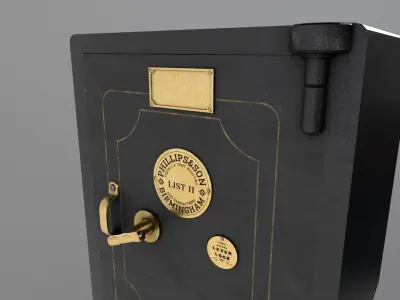 Old Safe Low-poly 3D model