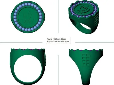 Khanda Ring 3D print model