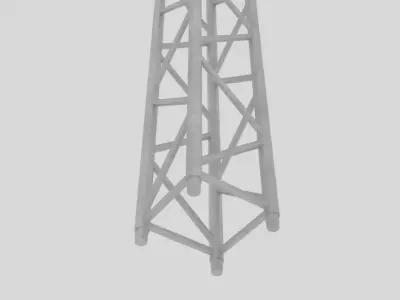 Aluminium square truss Low-poly 3D model
