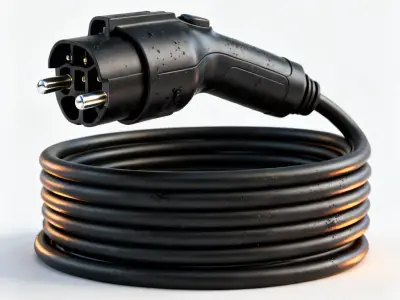 Realistic EV Charging Cable 3D Model 3D Model Low-poly 3D model