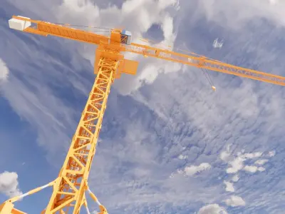 Crane-Tower-Leberhier construction crane 3D model