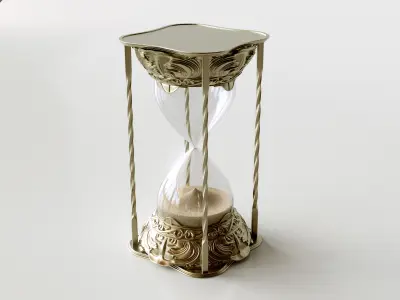 Sand Timer Hour Glass Antique 3D model