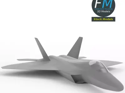 Stylized Stealth Multirole Fighter Jet 3D model