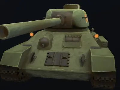 T-34 Hand-Painted Low-poly 3D model