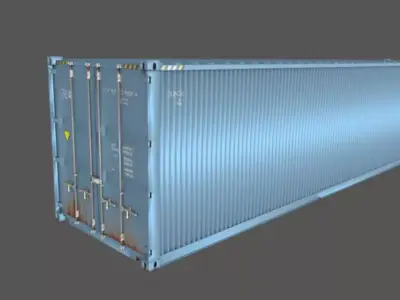 Shipping Container 40 Feet Box 3D model