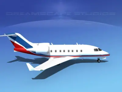 Bombardier Challenger CL-605 V02 3D model