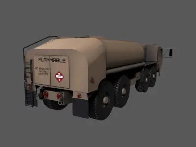 military truck oshkosh m978a4 3d model Low-poly 3D model
