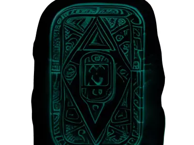 Glowing Rune Stone Relic 3D model