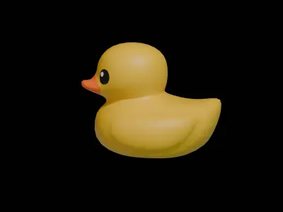Cartoon rubber duck - stylized 3D model for blender - Game ready Free low-poly 3D model