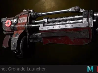 Modified Boomshot Grenade Launcher 3D model