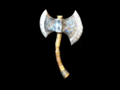 A legendary battle axe 3D model