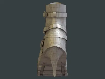 High Heeled Urban Boots 3D model