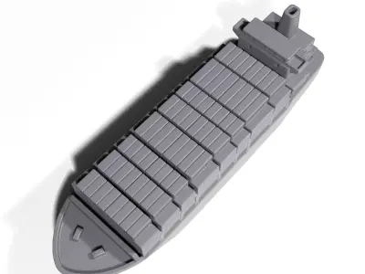 Modern container ship 3D print model