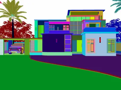 House Exterior Free low-poly 3D model purchase